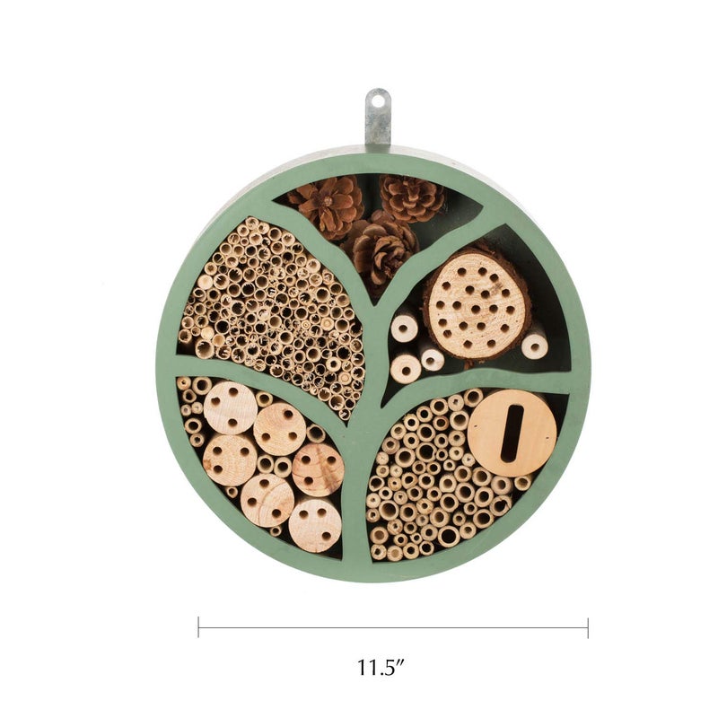 Topadorn 11â€ Woonden Multi Habitat Insect House Outdoor Garden Decorative Insect Hotels for Bee Butterfly and Beetle Tree of Life - Image 5